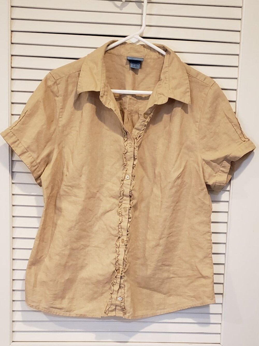 Classic Elements XL  linen cotton blend women's blouse
